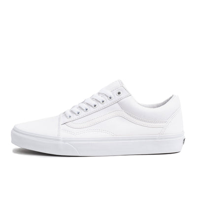 low top all white vans