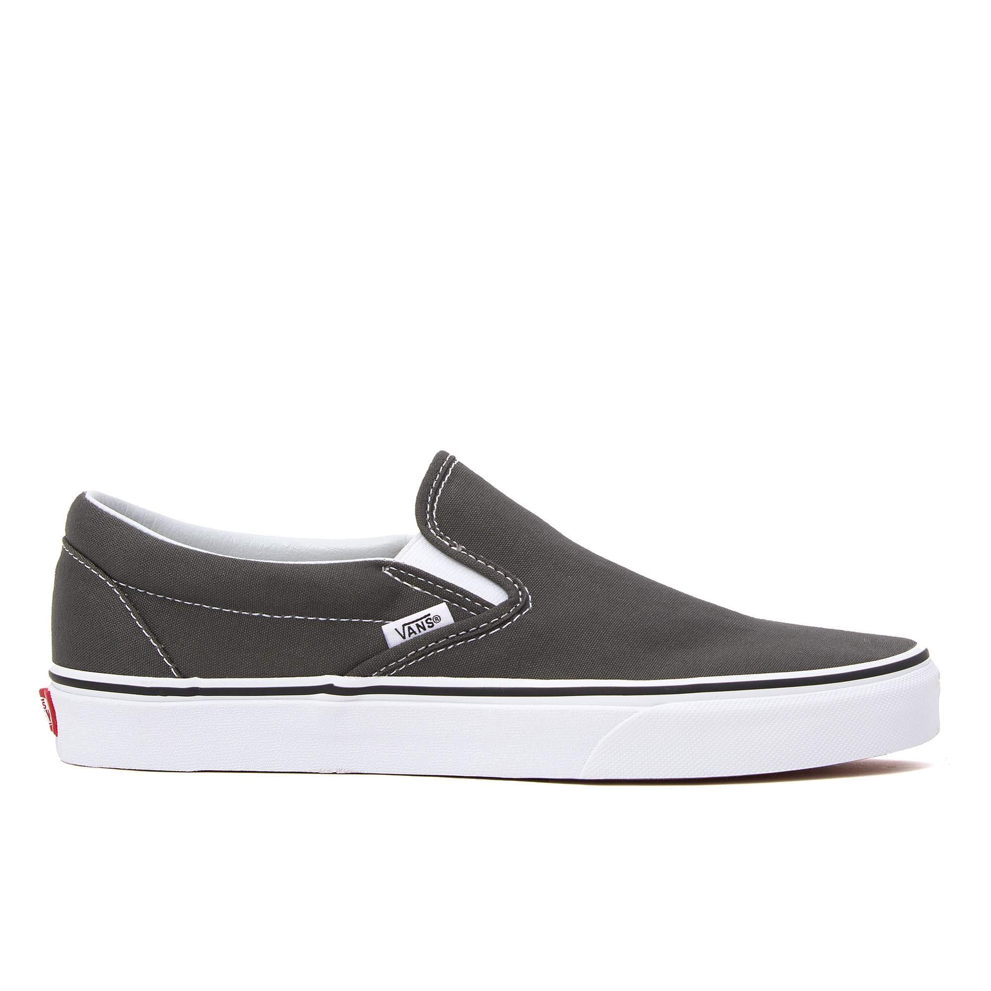 vans slip on charcoal