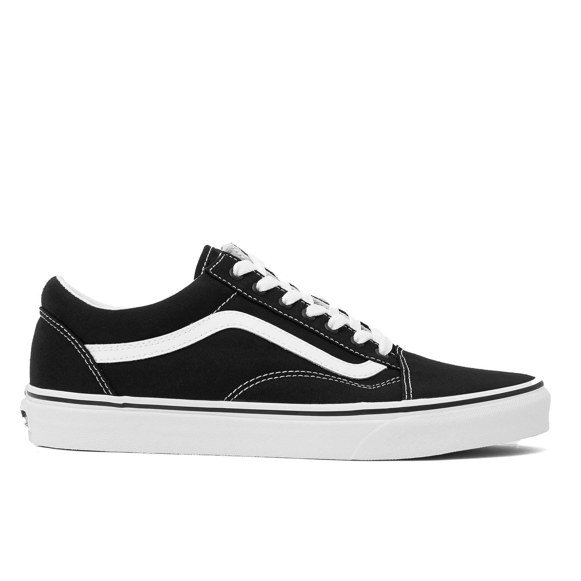 black & white low top vans