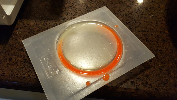 fully cured glow bangle in mold