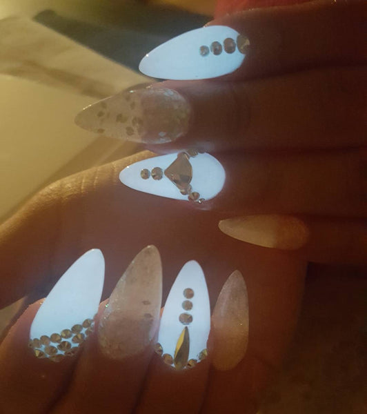 clear glow in the dark nails