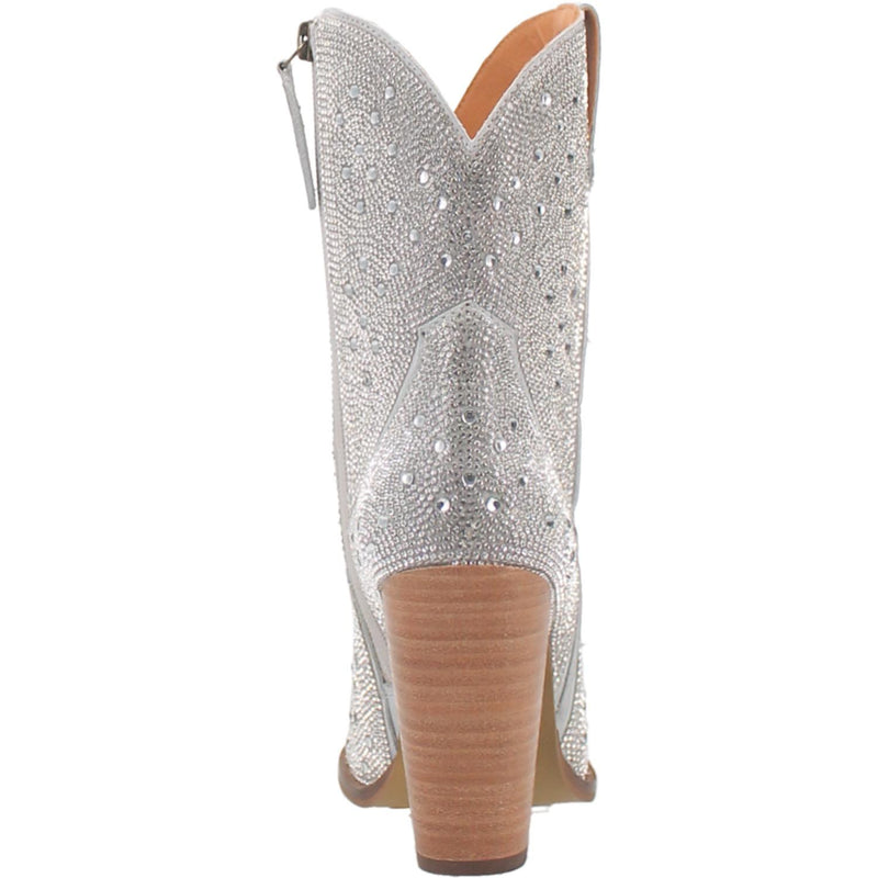 Online Exclusive | Dingo | Neon Moon Cowgirl Leather Bootie in Silver **PREORDER