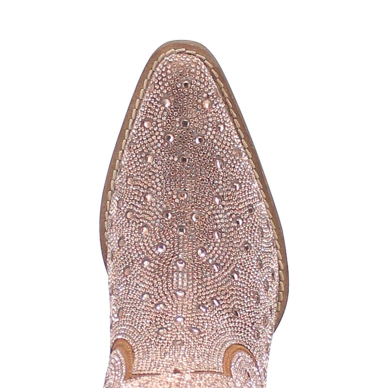 Online Exclusive | Dingo | Silver Dollar Leather Cowboy Boots in Rose Gold **PREORDER