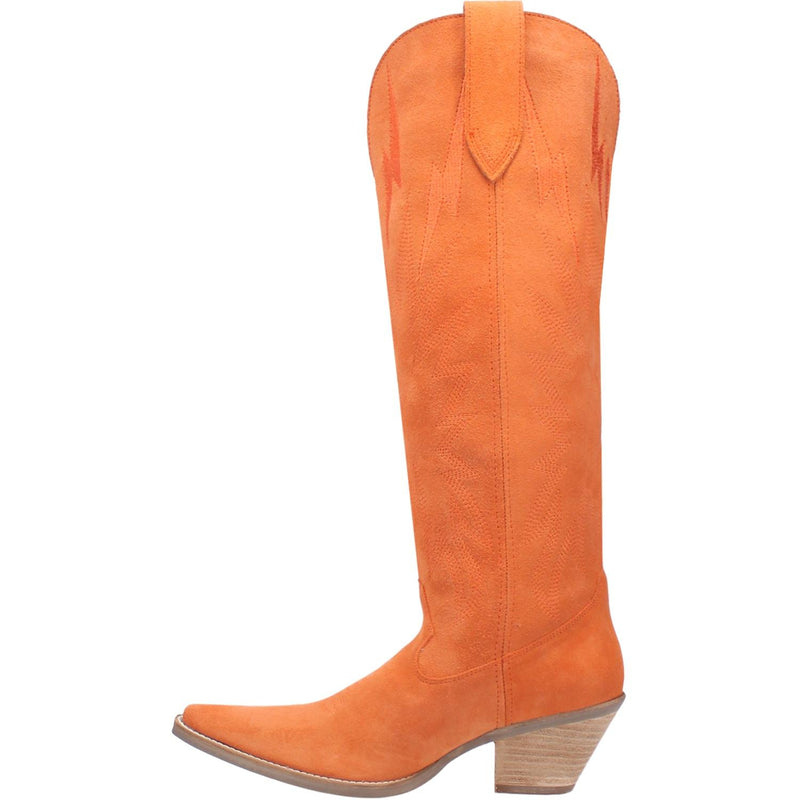 Online Exclusive | Dingo | Thunder Road Suede Leather Cowboy Boots in Orange **PREORDER