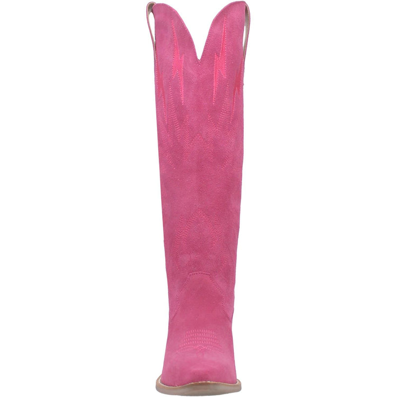 Online Exclusive | Dingo | Thunder Road Suede Leather Cowboy Boots in Fuchsia **PREORDER