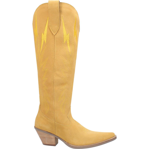 Online Exclusive | Dingo | Thunder Road Suede Leather Cowboy Boots in Yellow **PREORDER