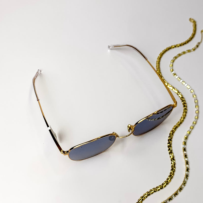 DIFF | Axel Square Sunglasses in Gold/Silver
