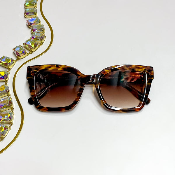 DIFF | Rhys Square Sunglasses in Wild Tort