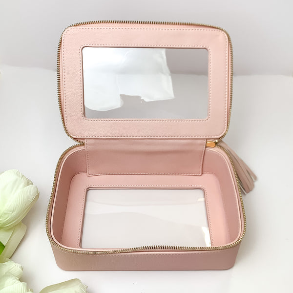 Hollis | Clear Toiletry Bag in Blush