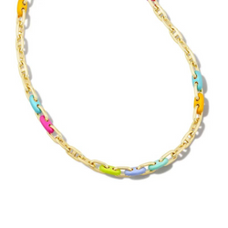 Kendra Scott | Bailey Gold Chain Necklace in Rainbow Multi Mix