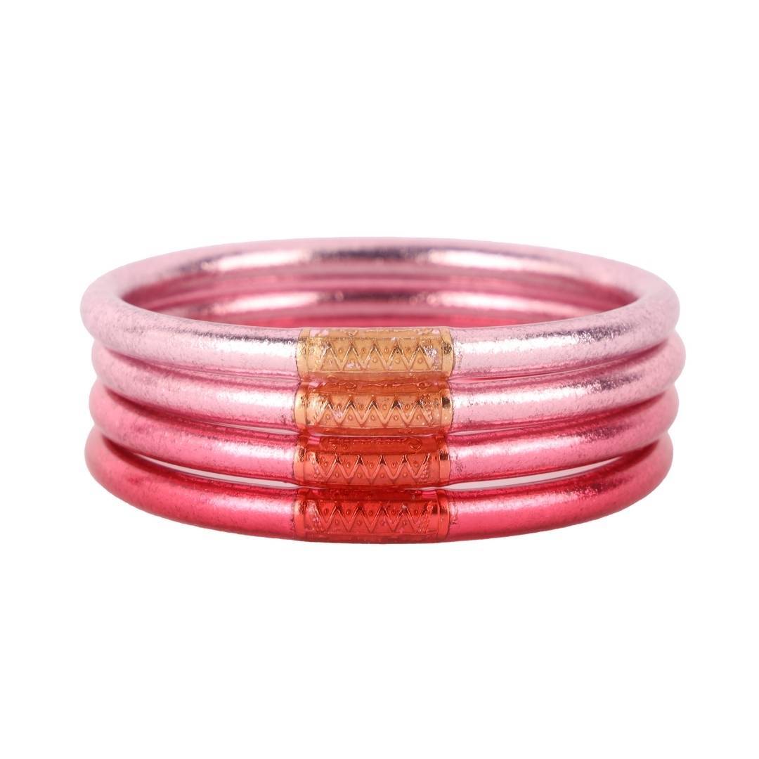 Image of BuDhaGirl | Set of Four | All Weather Bangles in Carousel Pink