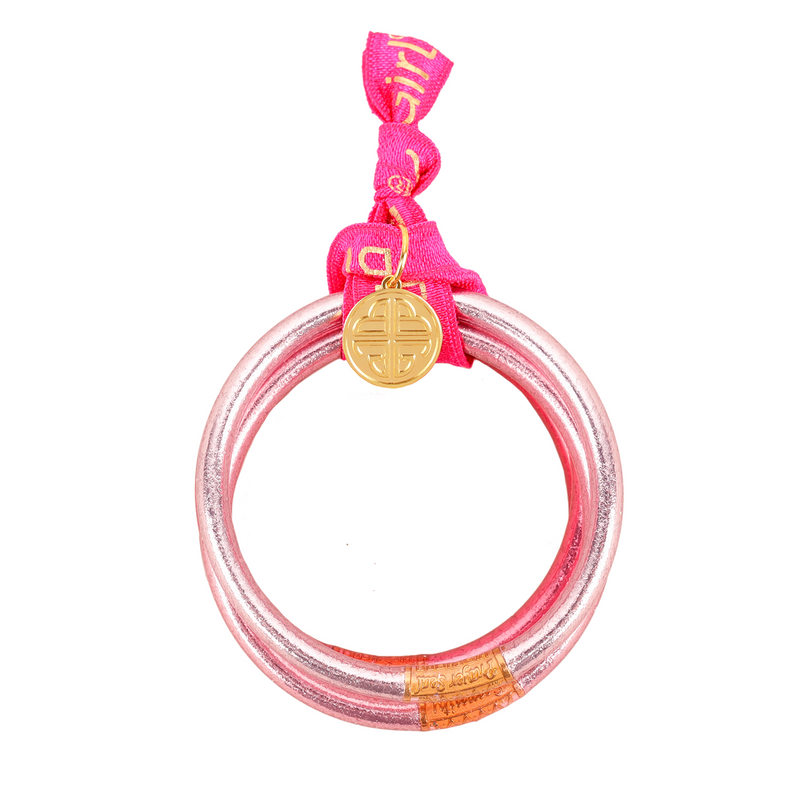 BuDhaGirl | Set of Four | All Weather Bangles in Carousel Pink