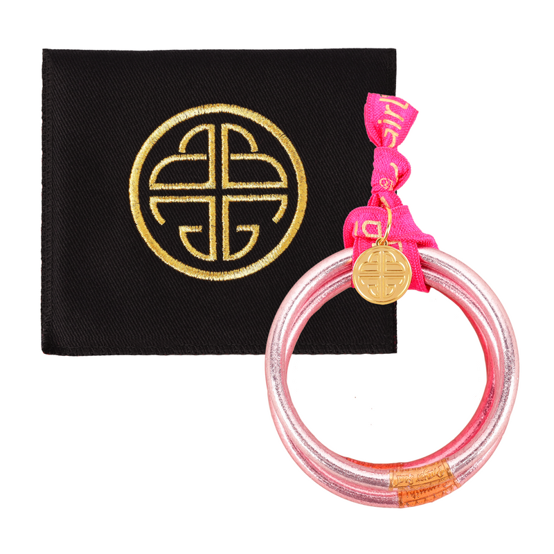 BuDhaGirl | Set of Four | All Weather Bangles in Carousel Pink