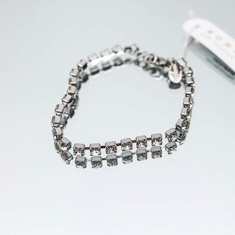 Sorrelli | Marnie Tennis Bracelet in Palladium Silver Tone and Crystal
