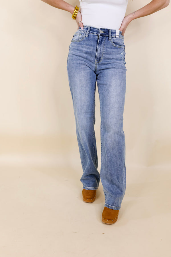 Judy Blue | Setting Records Straight Leg Jeans in Light Wash