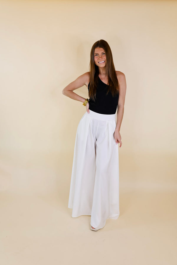 Urban Wonders Wide Leg Pants in Off White