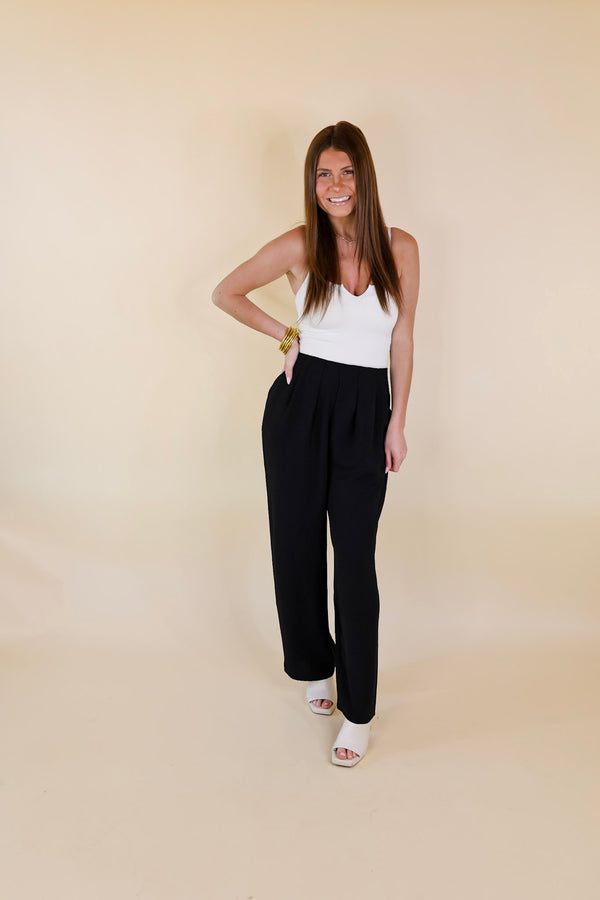 Trading Favors Pleated Detail Pants in Black