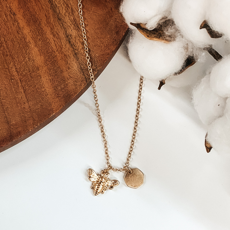 The Bee's Knees Necklace in Gold