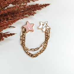 Sparks Flying Gold Bracelet in Pink