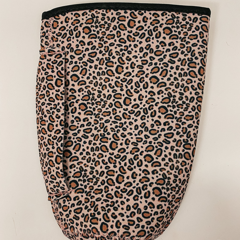 Tumbler Drink Sleeve in Blush Leopard Print