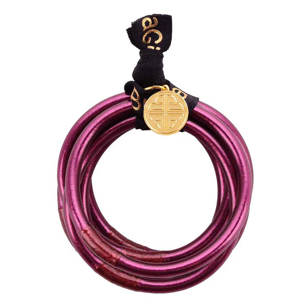 BuDhaGirl | Set of Six | All Weather Bangles in Amethyst
