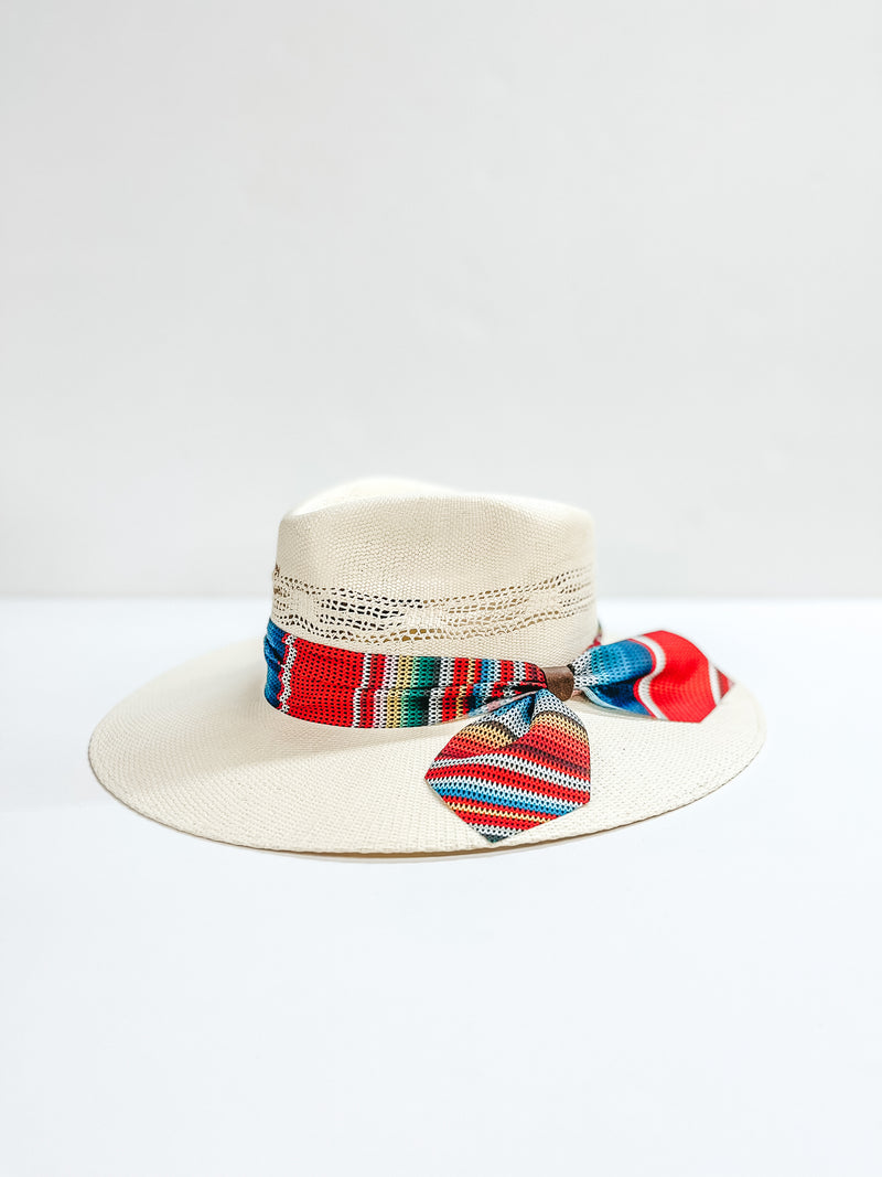 Charlie 1 Horse | Fiesta Straw Stiff Brim Hat with Serape Band in Natural