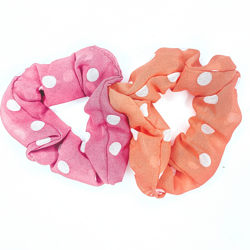 Buy 3 for $10 | Set of Two | Polka Dot Scrunchies