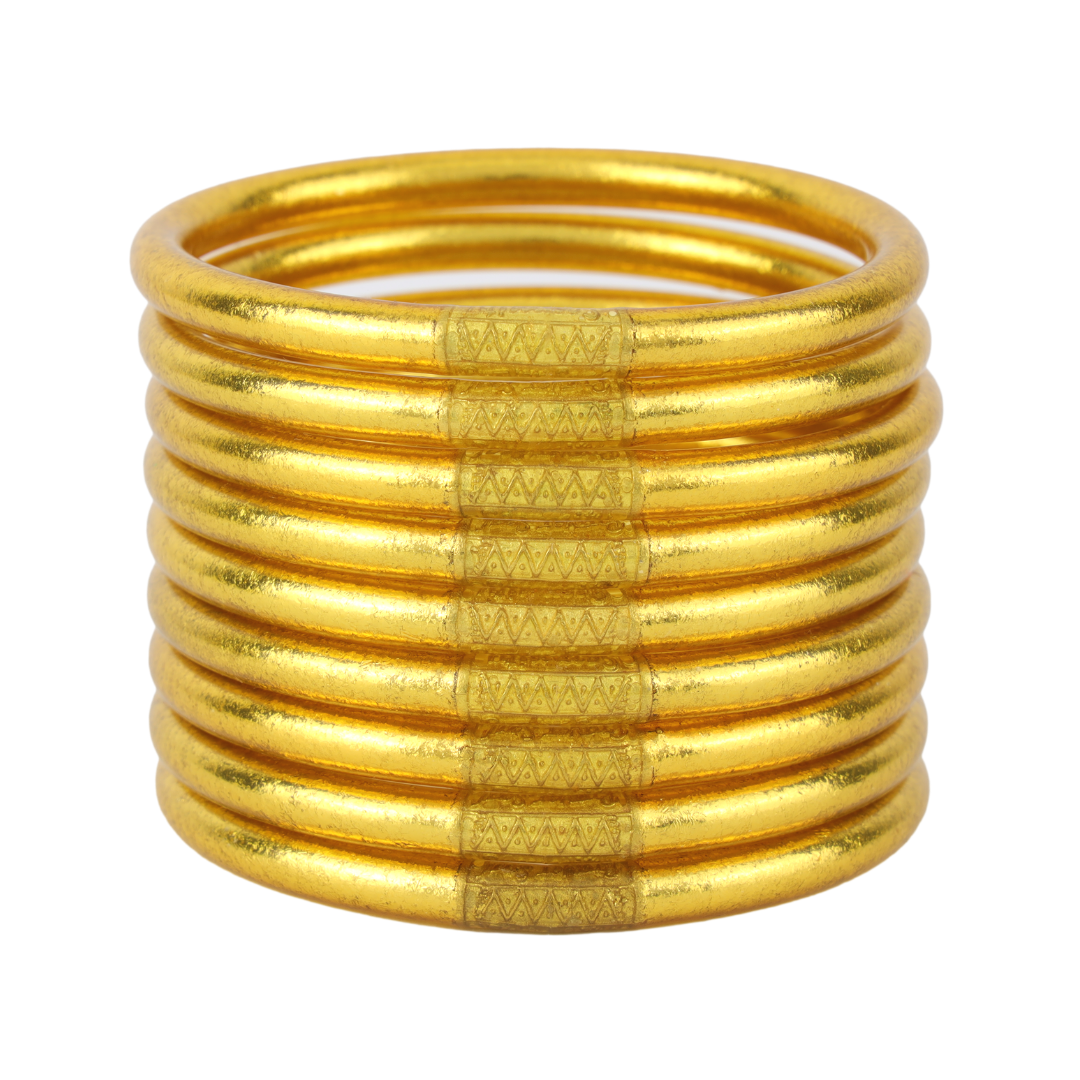 Image of BuDhaGirl | Set of Nine | All Weather Bangles in Gold