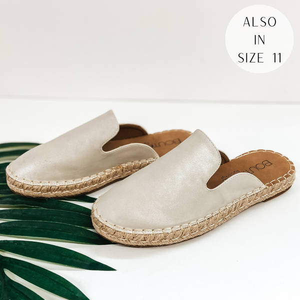 Corky's | Taffy Side Espadrille Slide On Sandals in Metallic Taupe ...