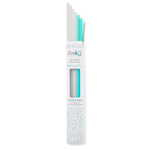 Swig Reusable Straw Set Santa Baby + Candy Cane