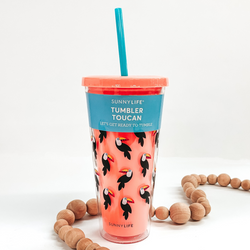 DAMAGED | Toucan Tumbler in Coral