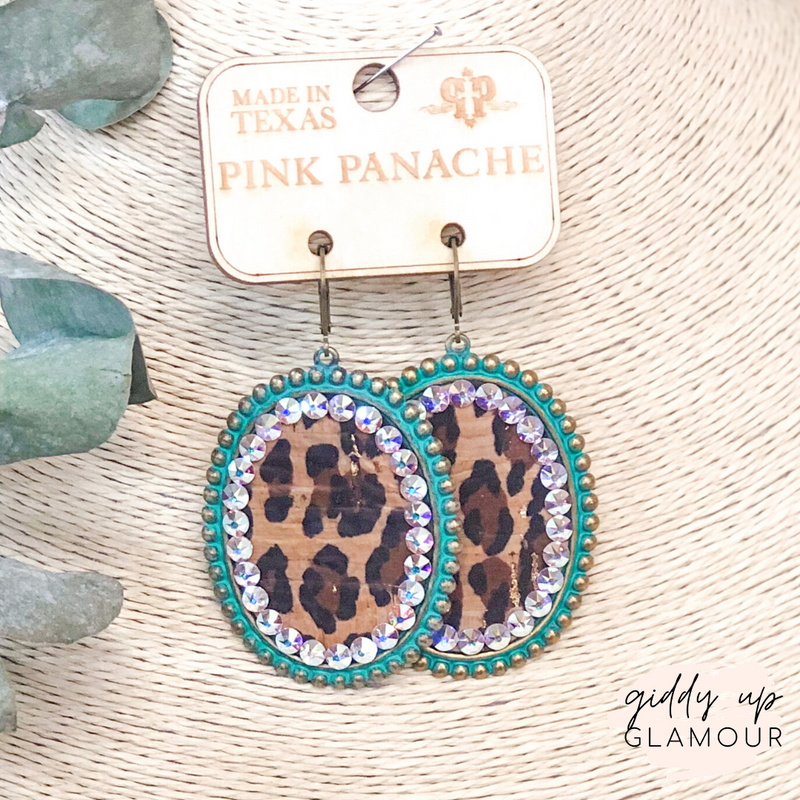 pink panache leopard earrings