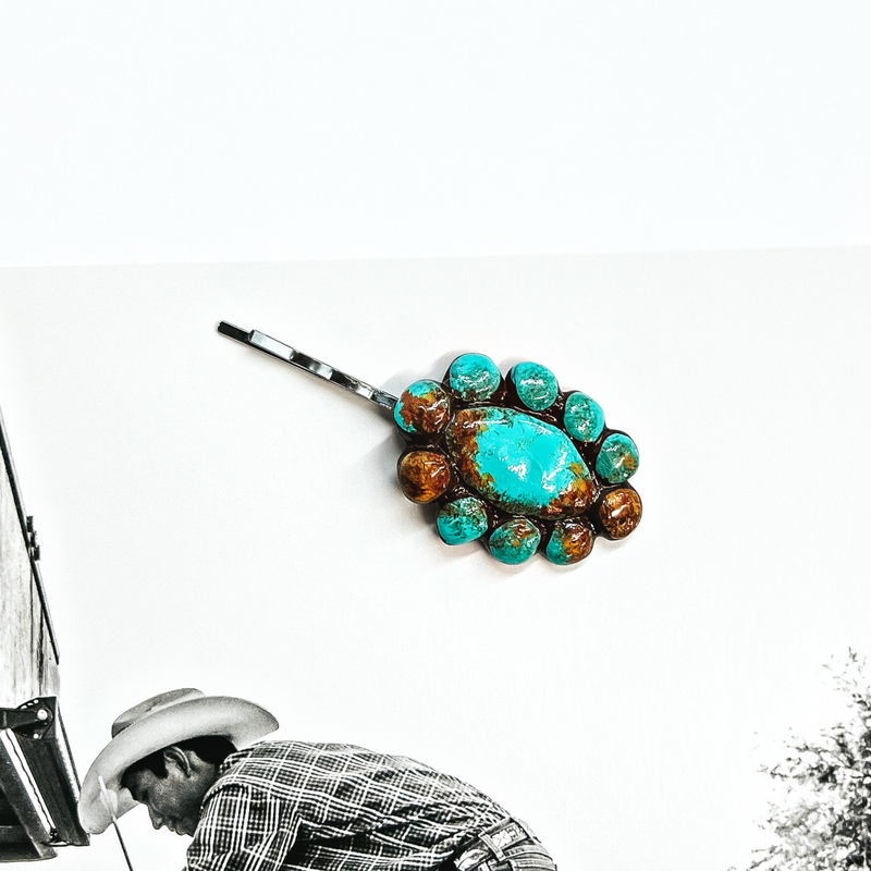 Waxahachie Clay Hair Pin in Turquoise