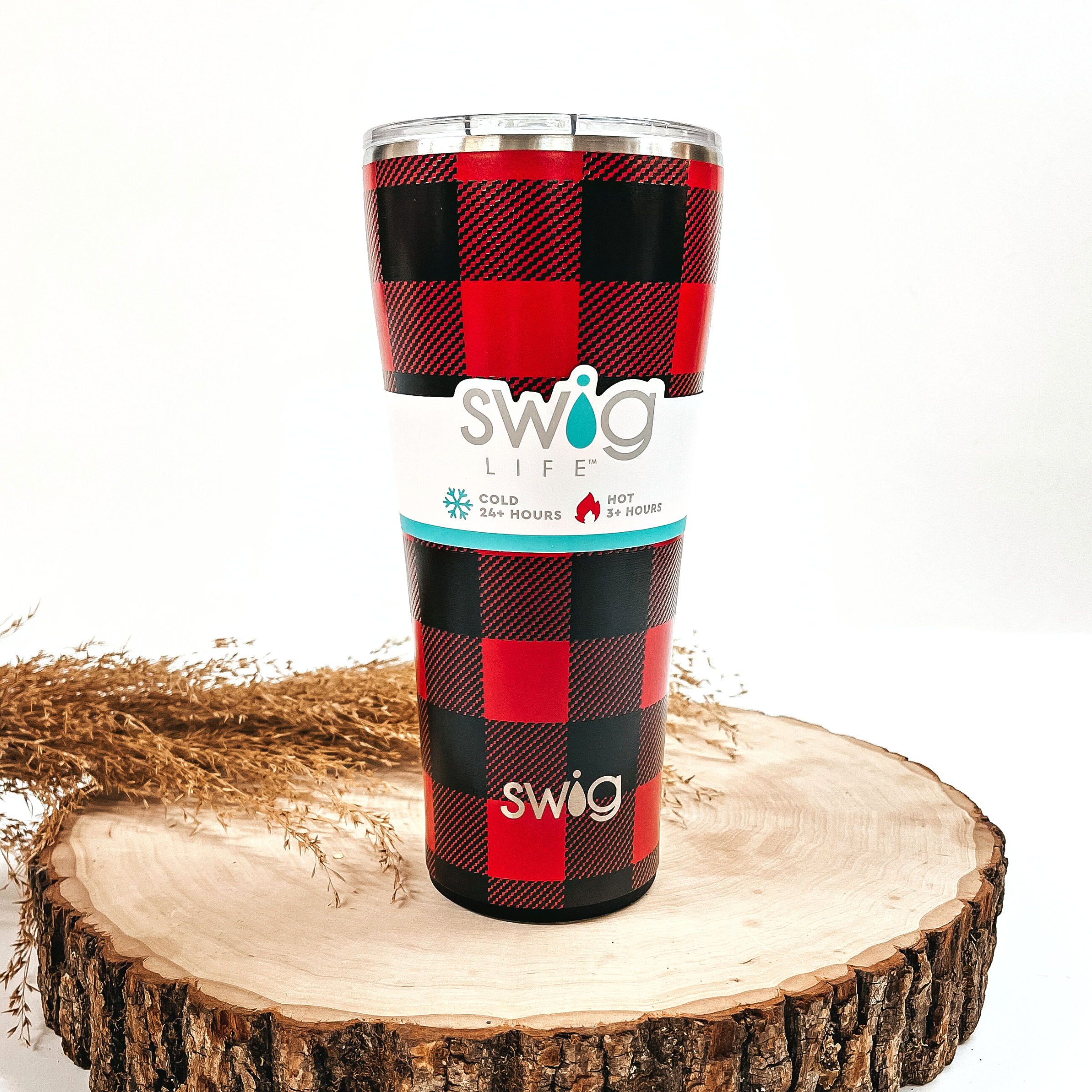 Swig Reusable Straws - Buffalo Plaid & Christmas Trees