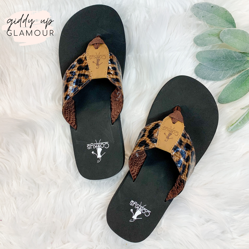 leopard flip flops