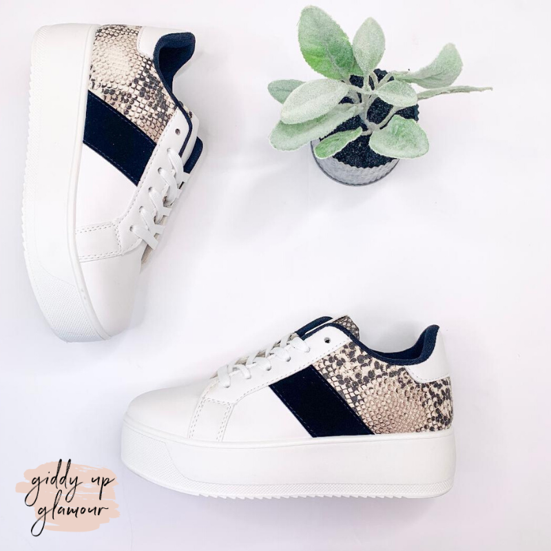 white snake sneakers