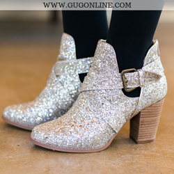 glitter booties shoes