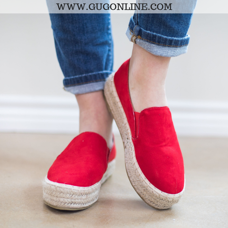 red shoes size 6