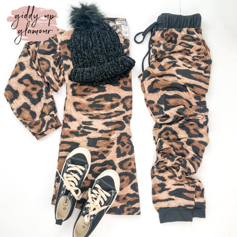 leopard print jogger pants