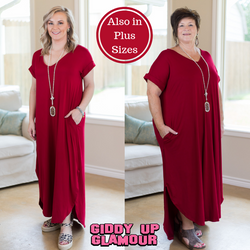 ruby red maxi dress