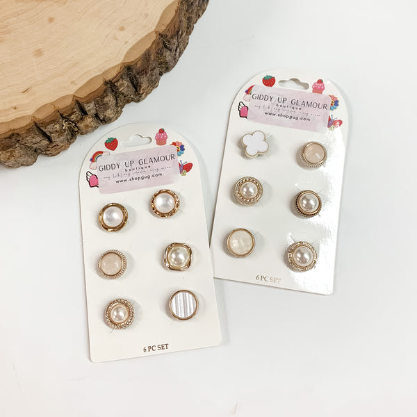 Buy 3 for $10 | Set of Six | Pearl Croc Clips