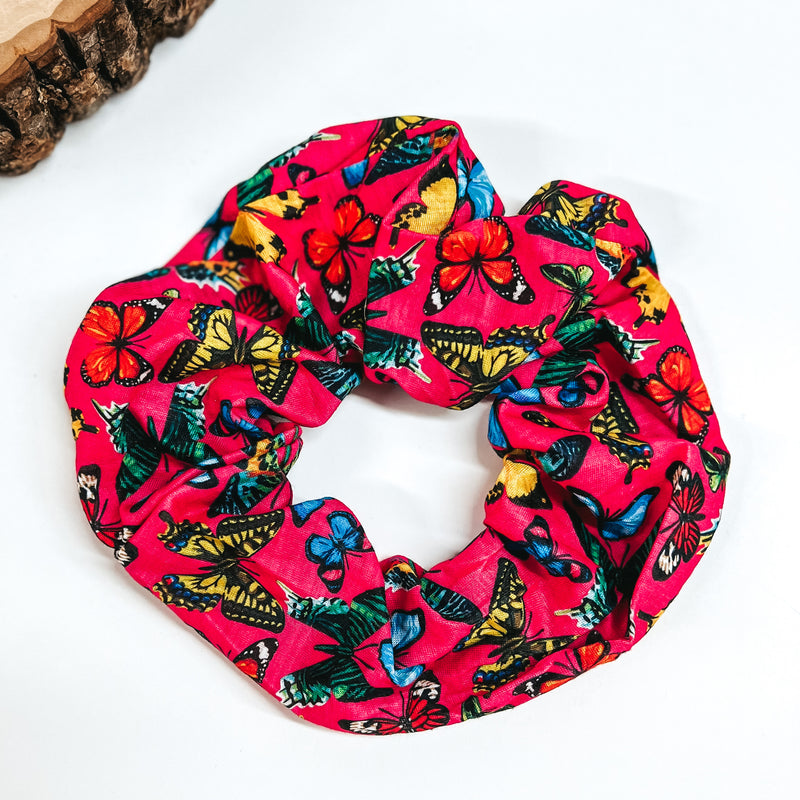 Buy 3 for $10 | Butterfly Print Scrunchies in Assorted Colors