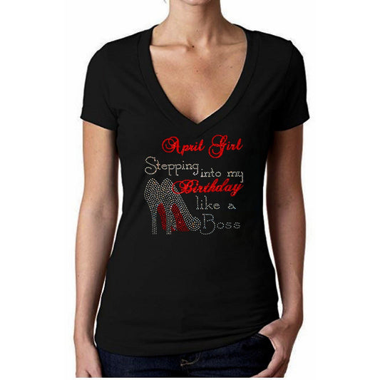 It's My Birthday Clear Rhinestone Bling Shirt - Steppin'Out Boutique