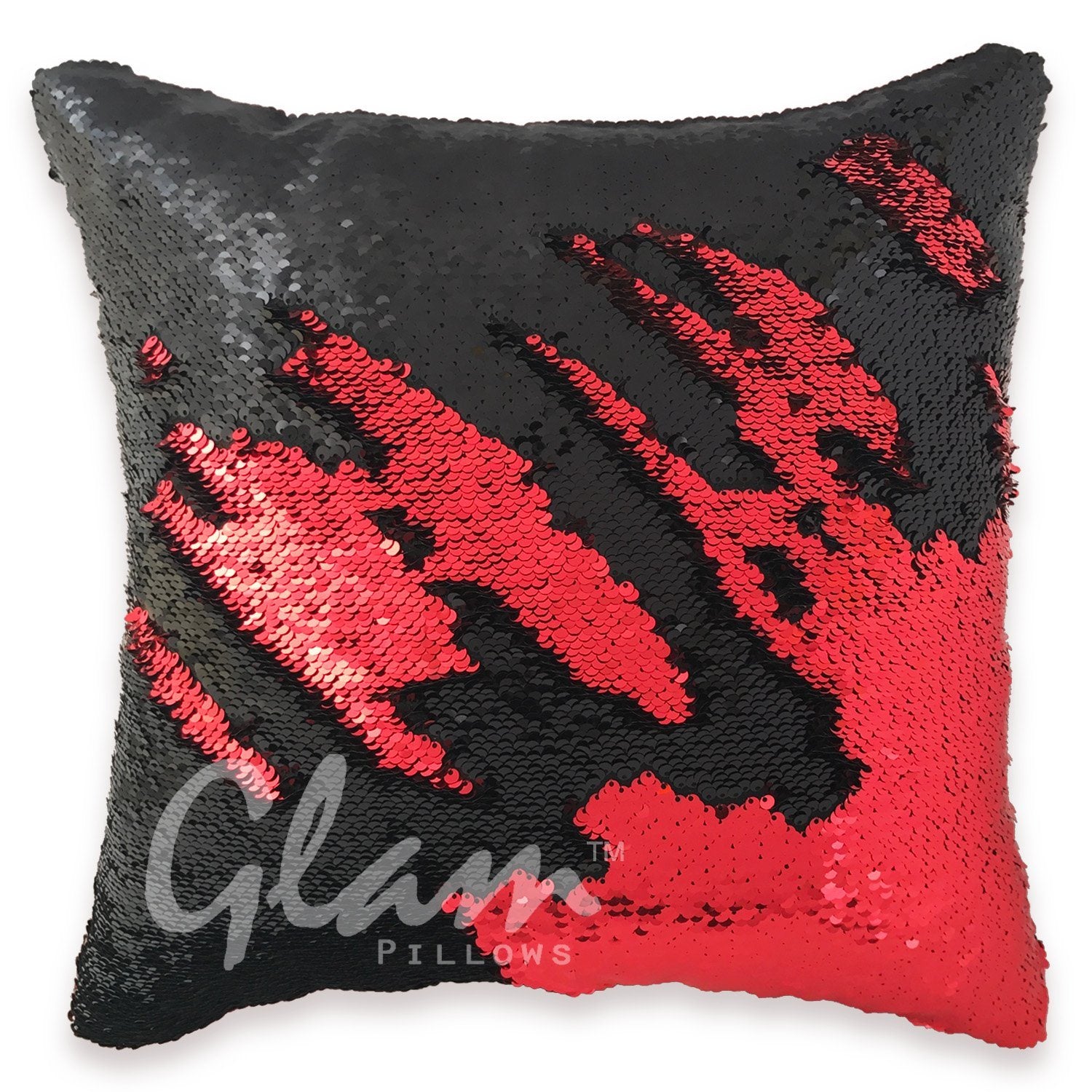 Red & Black Reversible Sequin Glam Pillow - Glam Pillows