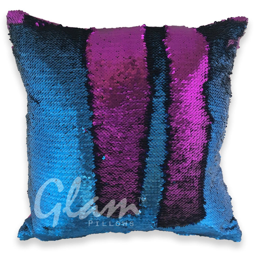 Royal Blue & Violet Reversible Sequin Glam Pillow