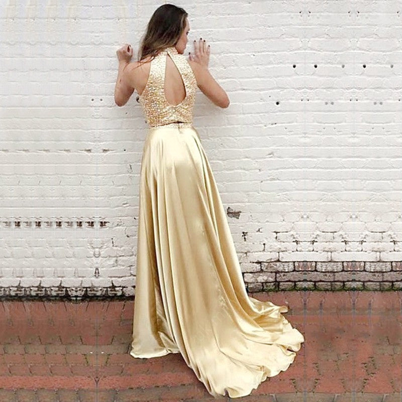 formal gold dresses for weddings