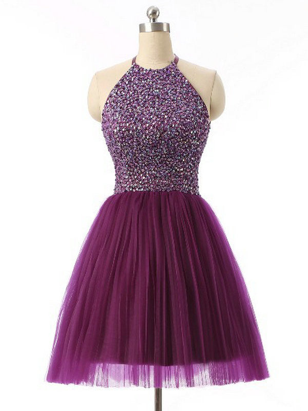 purple graduation dress