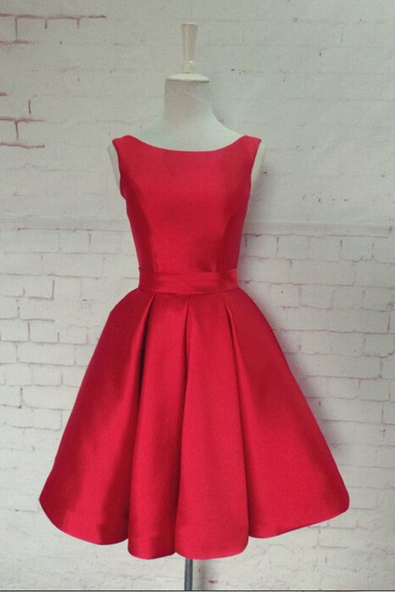 formal dresses short red