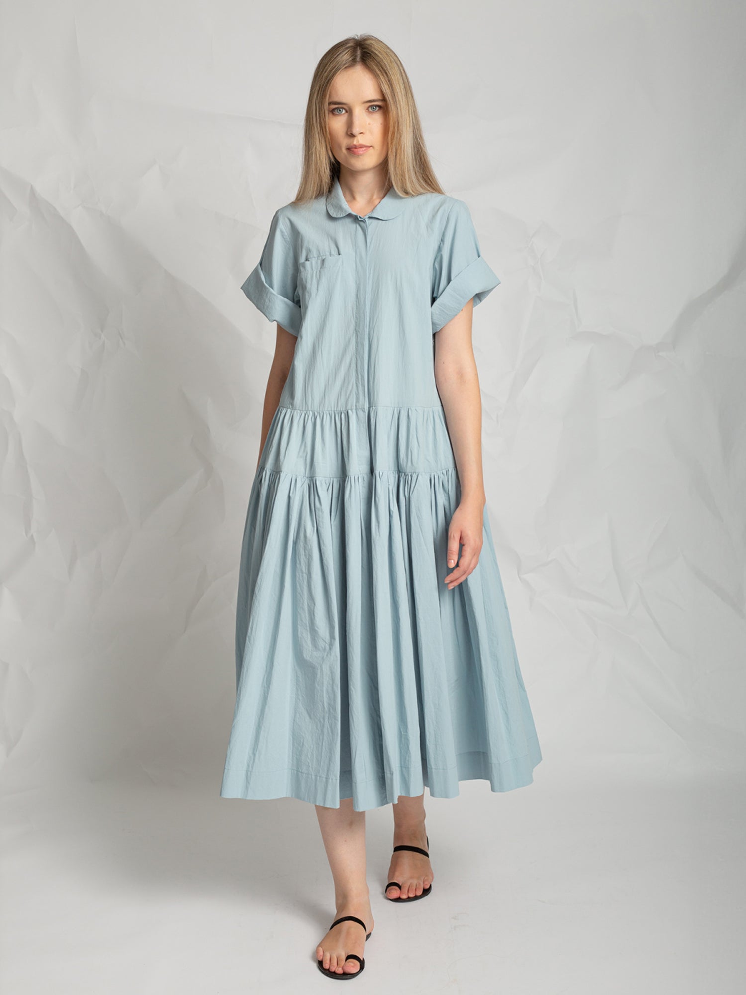 R867 MIDI DRESS PALE BLUE