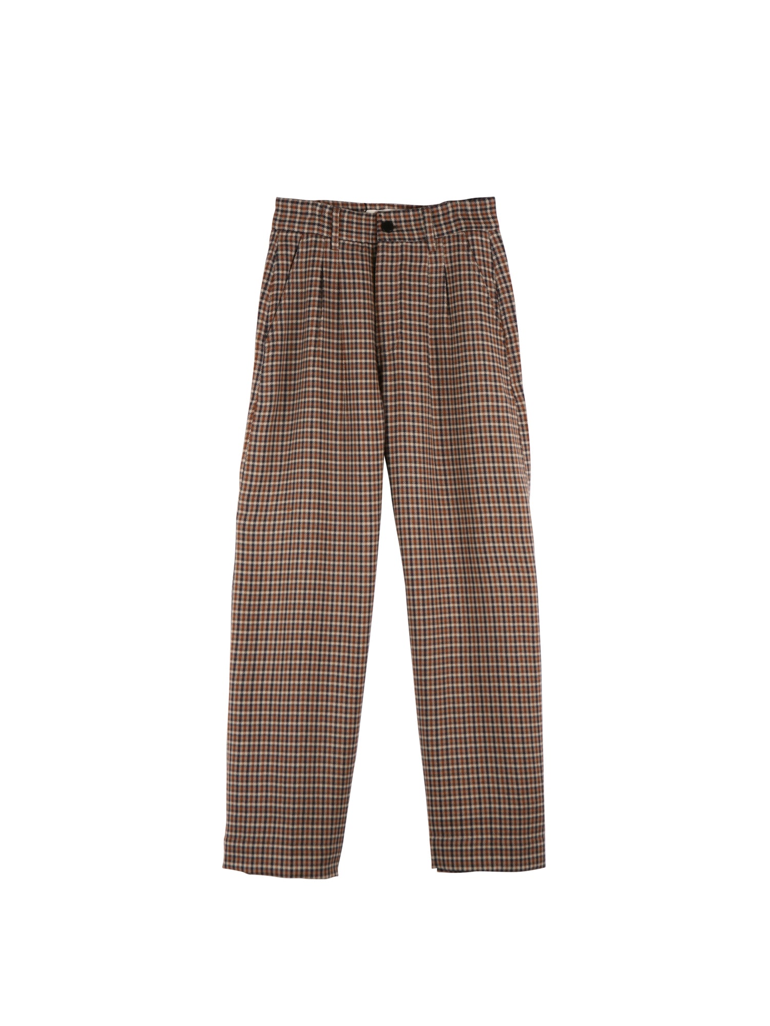 BROWN CHECK TROUSER